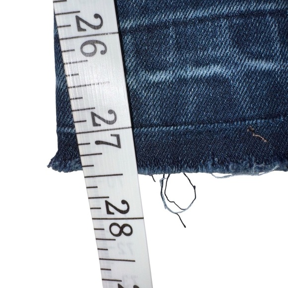 Refuge Women's Size 4 Blue High Waist Unhemmed  Dark Wash Stretch Denim Jeans - Picture 8 of 9